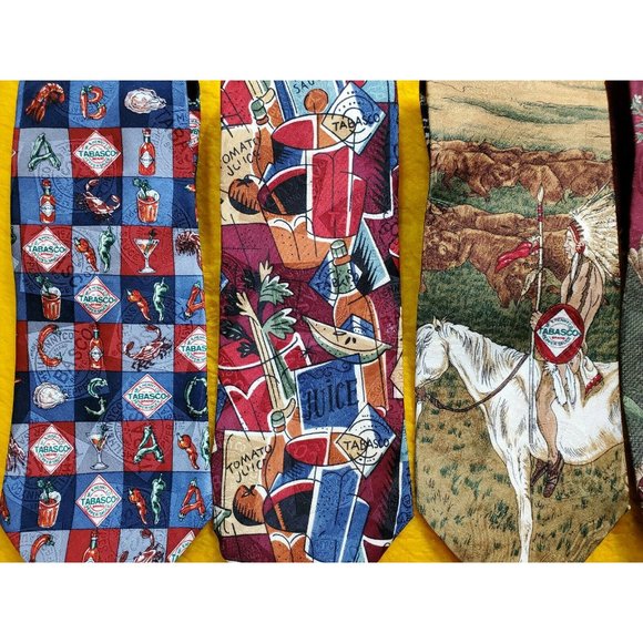 Tabasco Ties - Etsy 18 pc ~ TABASCO ~ NEW ORLEANS LOUISIANA MARDI GRAS ~ MENS NOVELTY TIES ~ 58\